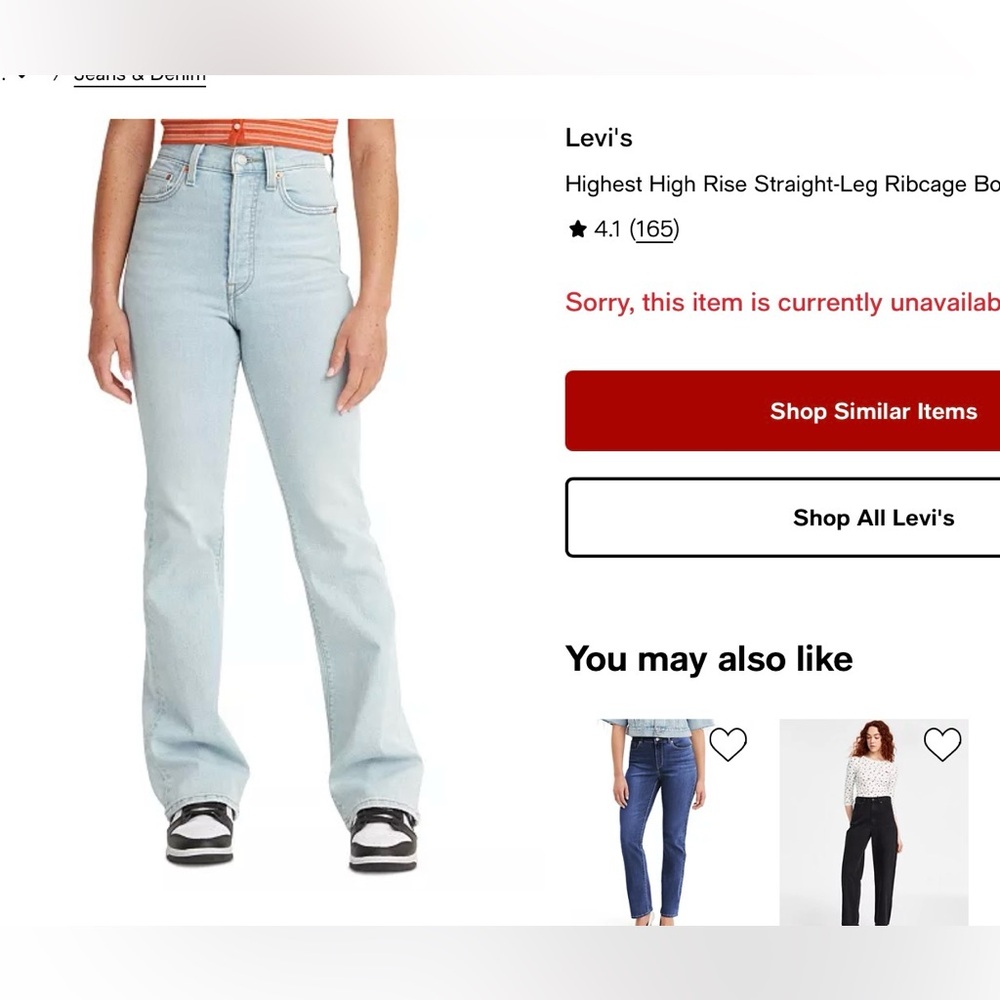 Levi Ribcage Bootcut Jeans - Picture 6 of 7